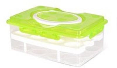 ZINZA Plastic Egg Container  - 2 ml(Green, Clear)