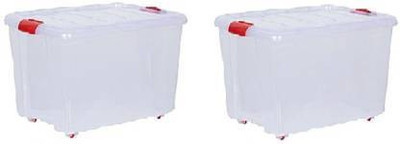 PRAGATI SALES Plastic Utility Container  - 25 L(Pack of 2, Clear)