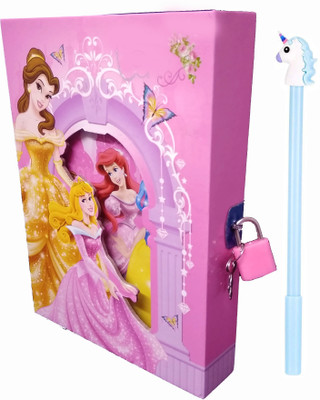 TECHNOCHITRA UINIQUE ANGEL DESIGN PERSONAL LOCK DIARY Regular Diary single 80 Pages(Pink, Pack of 2)