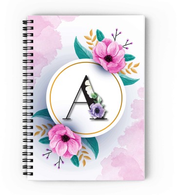 epheriwala Initial Name A A5 Notebook Unruled 160 Pages(Multicolor)