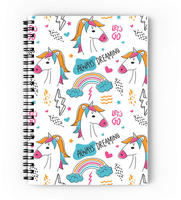 epheriwala Magical Unicorn Spiral Notebook A5 Notebook No 160 Pages(Multicolor)