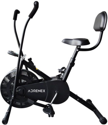 Adrenex by Flipkart AIRBIKE110BS Exercise Bicycle with Moving Handles and Back Support Upright Stationary Exercise Bike(Black)