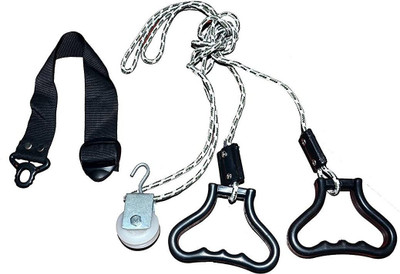 Albio verhead Hand Shoulder Pulley Equipment Kit With Rope Hand Grip/Fitness Grip(Multicolor)