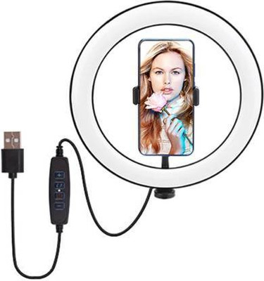 Setster 26cm Dimmable LED Studio Camera Ring Light Phone Video Light Ring Flash(White)