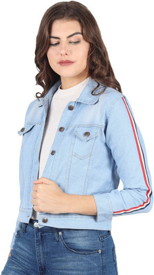 Rohan Fashion Hub 3/4th Sleeve Solid Women Denim Jacket