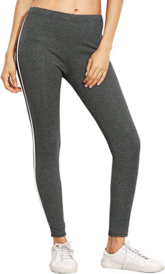 DTR FASHION Striped Women Grey Tights