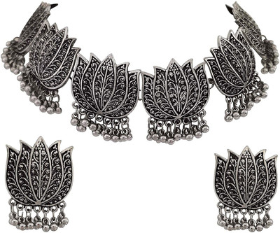 PANKSHRI ENTERPRISE Alloy Silver Jewellery Set(Pack of 1)