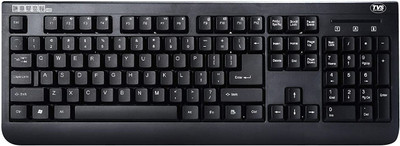 Tvs Electronics Champ Heavy Duty Keyboard, Rugged Body, Membrane USB Keyboard with Function-Enabled Multimedia Keys Wired USB Standard Multi-device Keyboard Compatible with Desktop, Laptop, Mac(Black) Tvs Electronics Champ Heavy Duty Keyboard, Rugged Body, Membrane USB Keyboard with Function-Enabled Multimedia Keys Wired USB Standard Multi-device Keyboard Compatible with Desktop, Laptop, Mac(Black)