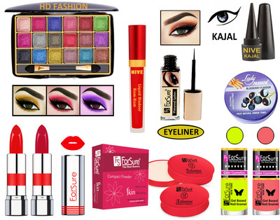 ForSure New Makeup Kit of 10 Items KB60A05(Pack of 4)