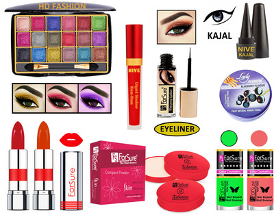 ForSure New Makeup Kit of 10 Items KB60A97(Pack of 4)