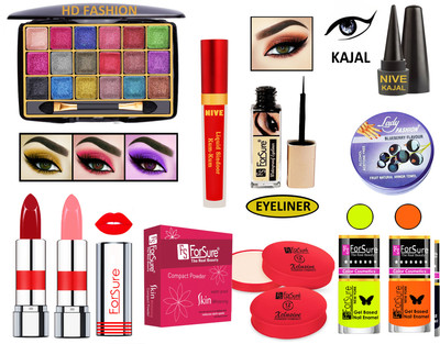 ForSure New Makeup Kit of 10 Items KB60A123(Pack of 4)