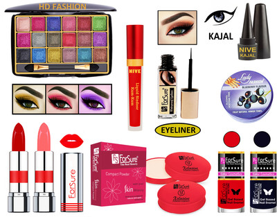 ForSure New Makeup Kit of 10 Items KB60A26(Pack of 4)
