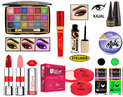 ForSure New Makeup Kit of 10 Items KB60A103(Pack of 10)