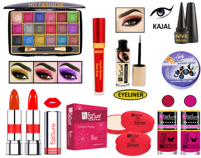 ForSure New Makeup Kit of 10 Items KB60A86(Pack of 4)