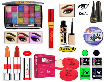 ForSure New Makeup Kit of 10 Items KB60A119(Pack of 10)