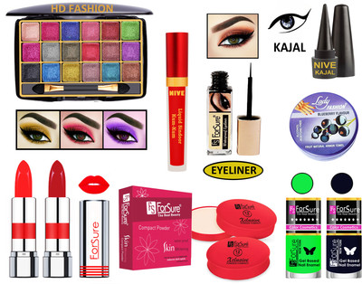 ForSure New Makeup Kit of 10 Items KB60A121(Pack of 10)