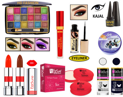 ForSure New Makeup Kit of 10 Items KB60A09(Pack of 10)