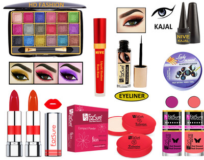 ForSure New Makeup Kit of 10 Items KB60A85(Pack of 10)