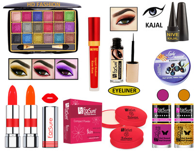 ForSure New Makeup Kit of 10 Items KB60A04(Pack of 10)