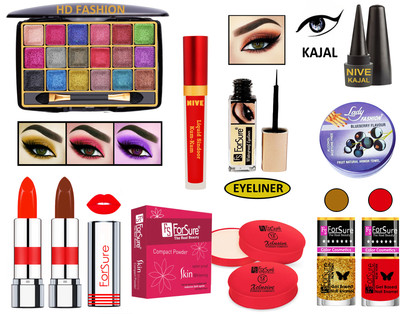 ForSure New Makeup Kit of 10 Items KB60A19(Pack of 10)
