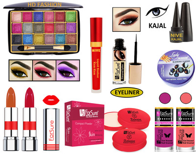 ForSure New Makeup Kit of 10 Items KB60A03(Pack of 4)