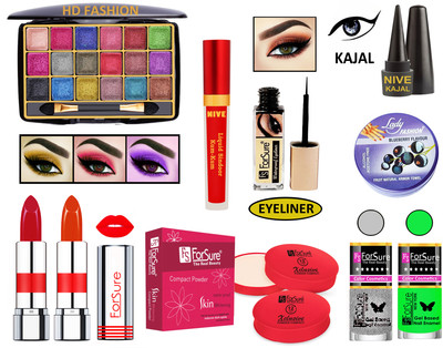 ForSure New Makeup Kit of 10 Items KB60A81(Pack of 10)