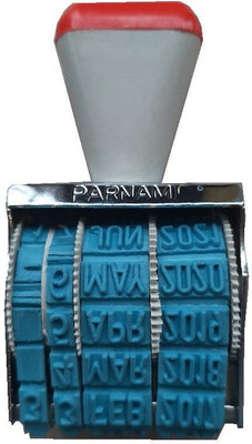 Parnami Date Stamp Rubber stamp(Small, Blue)