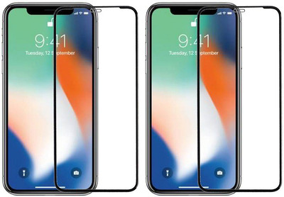 KARTRAY Edge To Edge Tempered Glass for Apple iPhone X(Pack of 2)