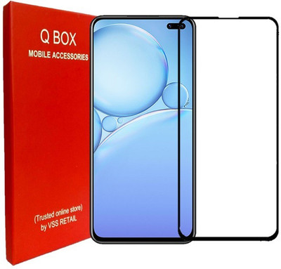 Q Box Edge To Edge Tempered Glass for vivo v19(Pack of 1)