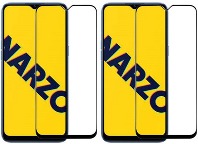 KARTRAY Edge To Edge Tempered Glass for Realme Narzo 10A(Pack of 2)