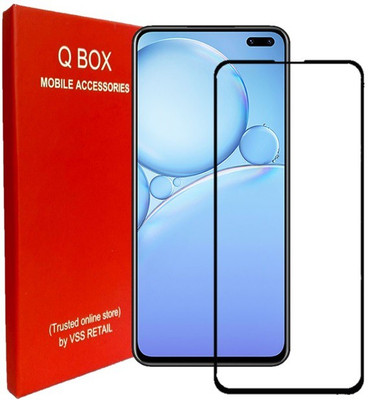 Q Box Edge To Edge Tempered Glass for vivo v19(Pack of 1)