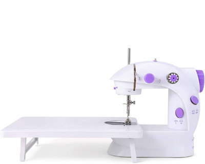 Onshoppy Mini Sewing Machine for Beginners Portable Electric Sewing Machines with Extension Table, with 10 Thread Spools Electric Sewing Machine( Built-in Stitches 12)