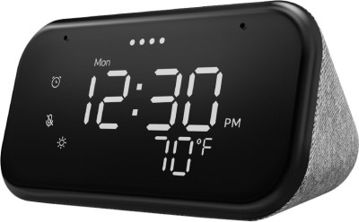 Lenovo Smart Clock Essential with Google Assistant Smart Speaker(Hemp Grey)