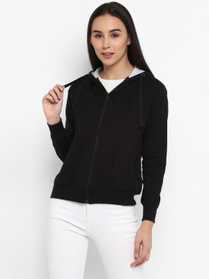 Alan Jones Full Sleeve Solid Women Sweatshirt