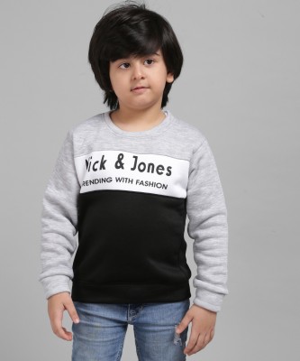 NICK AND JONES Full Sleeve Color Block Boys Sweatshirt