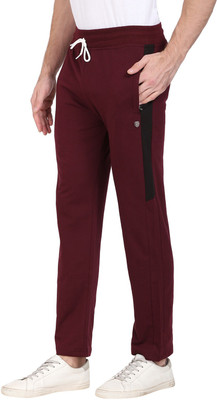 Leebonee Solid Men Maroon Track Pants