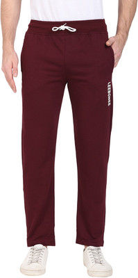 Leebonee Solid Men Maroon Track Pants