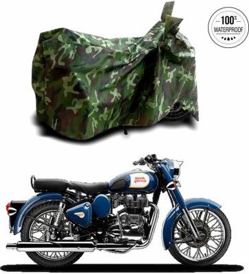 SEBONGO Waterproof Two Wheeler Cover for Royal Enfield(Bullet 350, Multicolor)