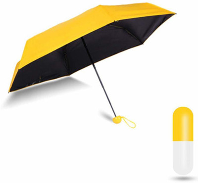 STOREVISE Ultra Light Mini Capsule Folding Compact Pocket Umbrella with Capsule Case Umbrella(Multicolor)