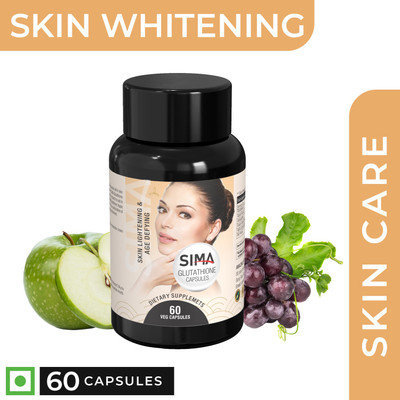 AE Naturals SIMA Glutathione Skin Whitening Capsules 60 Caps(60 No)