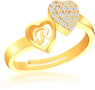 Miami Stainless Steel Cubic Zirconia, Diamond Gold Plated Ring