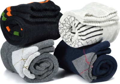 Style 'n' More Men Self Design Ankle Length(Pack of 4)