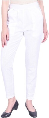 IRK Fashion Slim Fit Women White Trousers