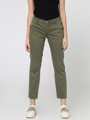 ONLY Relaxed Women Green Trousers