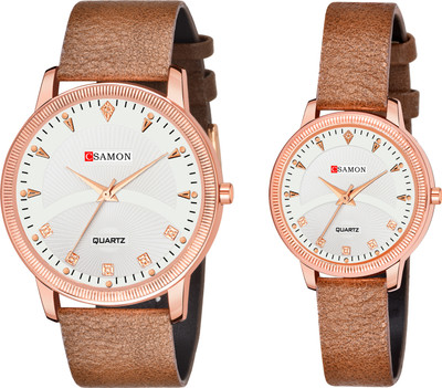 Csamon Csamon_10_beige Couple Designer Fashion Wrist Analog Watch  - For Couple