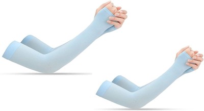 M MOD CON Cotton, Nylon Arm Sleeve For Men & Women(Free, Blue)