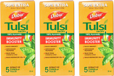 Dabur TULSI DROP-IMMUNITY BOOSTER PACK OF 3(30MLX3)(Pack of 3, 90)