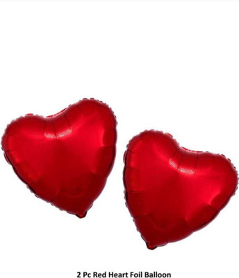 Viraat Solid FOIL HEART RED PACK OF 2 Balloon(Red, Pack of 2)