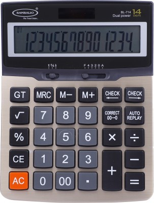 BAMBALIO 14 Digits BL-714 Large Display with Metallic Panel & 3 Years Warranty Basic  Calculator(14 Digit)