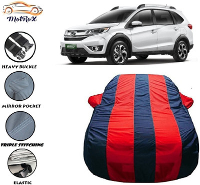 MoTRoX Car Cover For Honda BRV (With Mirror Pockets)(Red, Blue)
